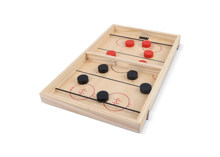 Jeu de hockey sur table personnalisé en bois avec palets Bois / Bois